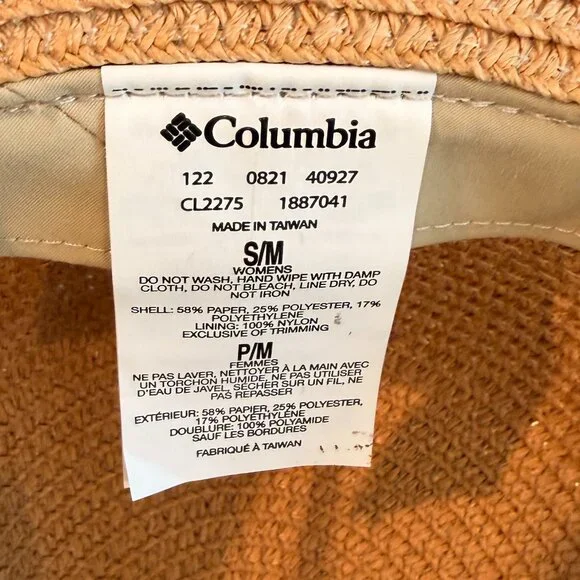Columbia Women's Gobal Adventure Packable Straw Hat | Size M | UPF 30 | NWOT - Picture 11 of 13